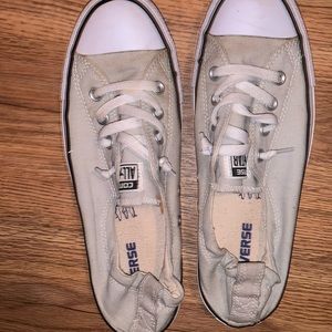 White Converse Slide ons